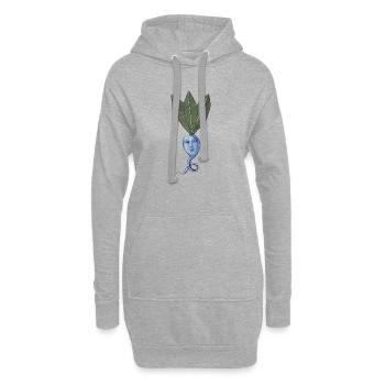 Blaue Beete - Hoodie-Kleid - Grau meliert - Vorne