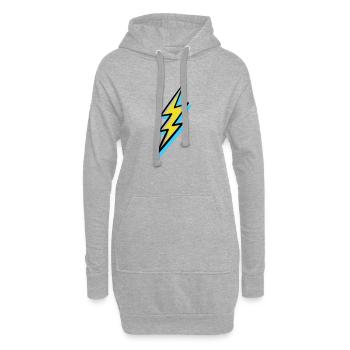 Blitz im Vorhut-Stil - Hoodie-Kleid - Grau meliert - Vorne