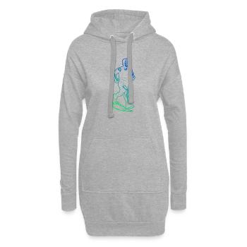 Einfach Running zeitloses Design - Hoodie-Kleid - Grau meliert - Vorne