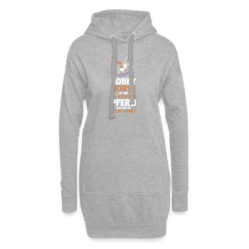 Steckenpferd Hobbyhorse Hobby Horsing - Hoodie-Kleid - Grau meliert - Vorne