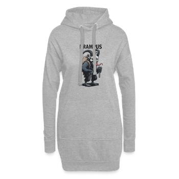 Test Krampus Knecht Ruprecht Perchten Nikolaus - Hoodie-Kleid - Grau meliert - Vorne