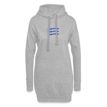 Jusqu’ici tout va bien bleu - Sweat-shirt à capuche long Femme - gris chiné - Devant