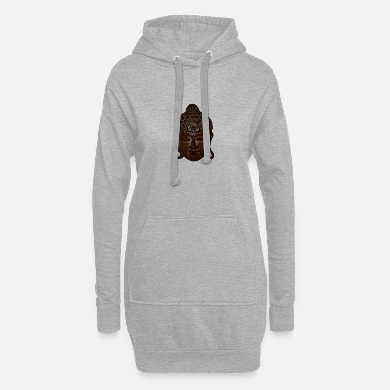 Buddha - Hoodie Dress - heather grey
