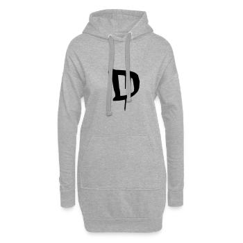 Graffiti de la lettre D - Sweat-shirt à capuche long Femme - gris chiné - Devant