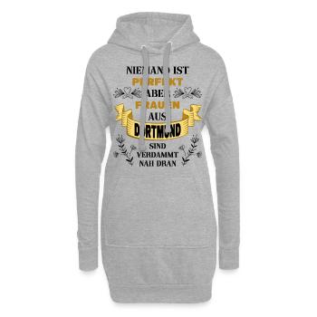 Dortmund Deutschland Stadt Heimat Liebe Frauen - Hoodie-Kleid - Grau meliert - Vorne