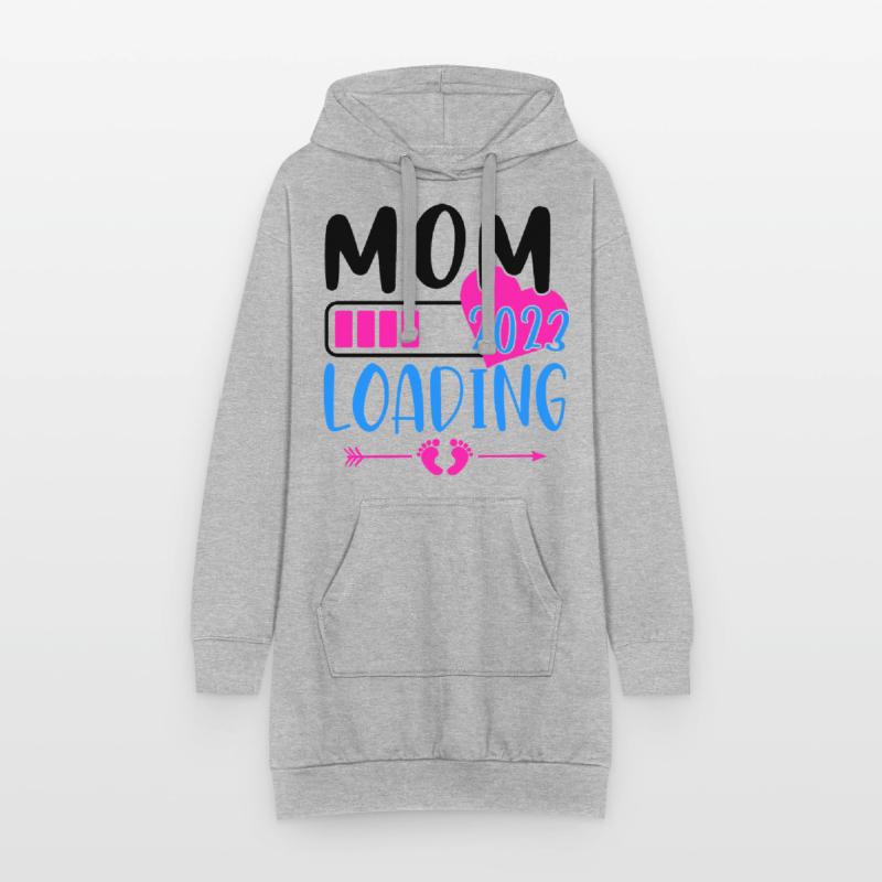 Mama loading 2023, werdende Mutter 2023 Hoodie-Kleid