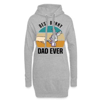 Hasen Liebhaber - Hoodie-Kleid - Grau meliert - Vorne