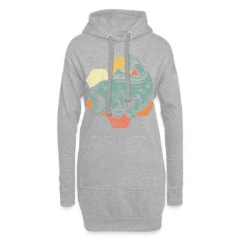 Pisces - Hoodie Dress - heather grey - Front