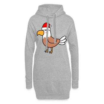 Adler Comic Weihnachten Xmas - Hoodie-Kleid - Grau meliert - Vorne