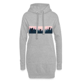 Trail Running "Runs in the Mountains" Alpine Cross - Sweat-shirt à capuche long Femme - gris chiné - Devant