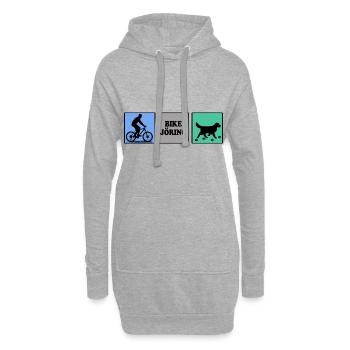 Bikejoring Cyclisme avec chien Sport canin - Sweat-shirt à capuche long Femme - gris chiné - Devant