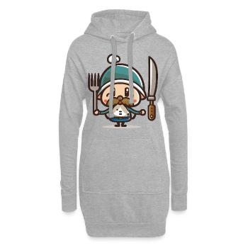 Pèlerin de Thanksgiving - Sweat-shirt à capuche long Femme - gris chiné - Devant