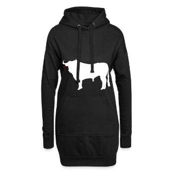 Darts Bullseye lustig - Hoodie-Kleid - Schwarz - Vorne