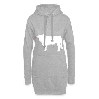 Darts Bullseye lustig - Hoodie-Kleid - Grau meliert - Vorne