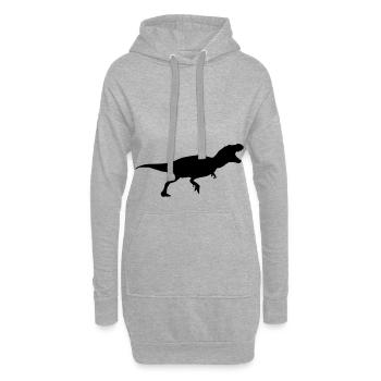 Albertosaurus dinosaurier - Hoodie-Kleid - Grau meliert - Vorne