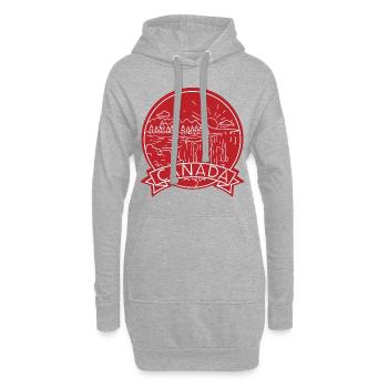 Chutes du Niagara Canada - Sweat-shirt à capuche long Femme - gris chiné - Devant
