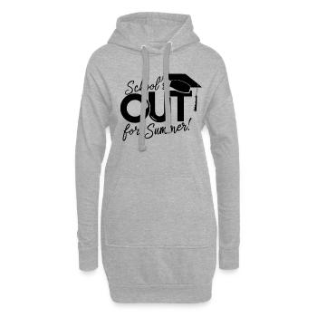 Schulabschluss Schulende School`s Out For Summer - Hoodie-Kleid - Grau meliert - Vorne
