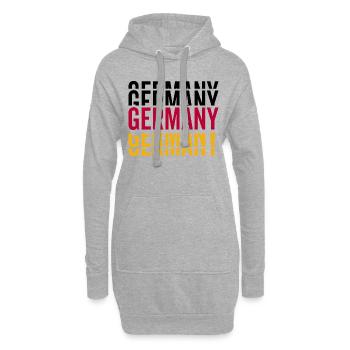 Allemagne Allemagne Lettrage Équipe nationale - Sweat-shirt à capuche long Femme - gris chiné - Devant