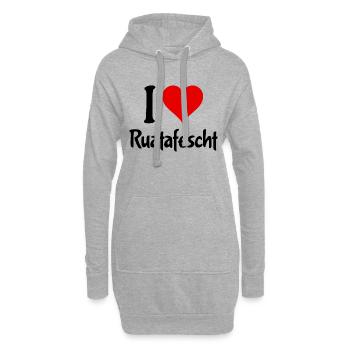 I Love Ruatafest Rutenfest Ravensburg Oberschwaben - Hoodie-Kleid - Grau meliert - Vorne