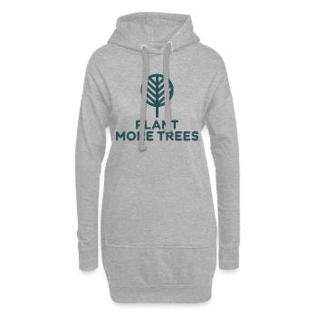 Pflanzt mehr Bäume Naturschutz Aktivist - Hoodie-Kleid - Grau meliert - Vorne