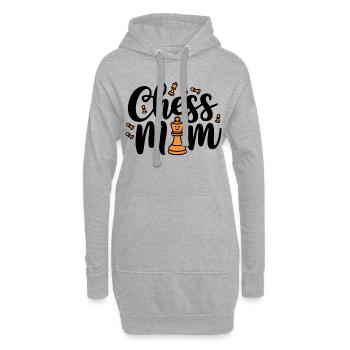 Chess Mom Schach Spruch Zitat - Hoodie-Kleid - Grau meliert - Vorne