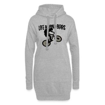 Fahrrad Fahrradliebhaber Life Behind Bars - Hoodie-Kleid - Grau meliert - Vorne