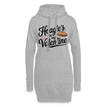 Les Hoagie’s sont ma Saint-Valentin - Sweat-shirt à capuche long Femme - gris chiné - Devant