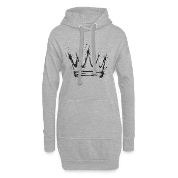 Art d’éclaboussures de couronne - Sweat-shirt à capuche long Femme - gris chiné - Devant