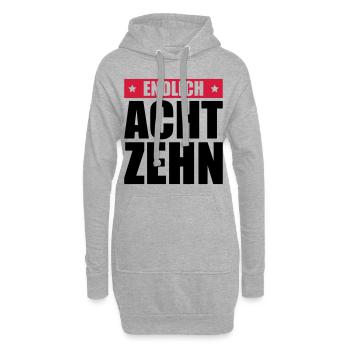 endlich 18 jahre - Hoodie-Kleid - Grau meliert - Vorne