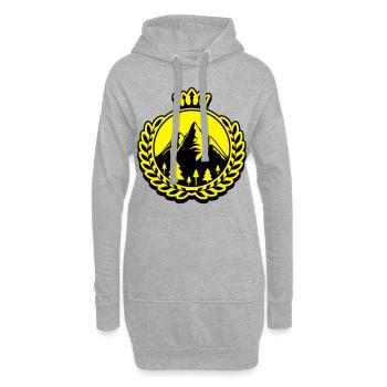 Montagnes de la nature icône des montagnes icône - Sweat-shirt à capuche long Femme - gris chiné - Devant