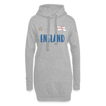 England Fußball Trikot Englische Flagge - Hoodie-Kleid - Grau meliert - Vorne