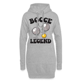 Bocce Legend Citation Bocce Ball avec Jack Bocci - Sweat-shirt à capuche long Femme - gris chiné - Devant