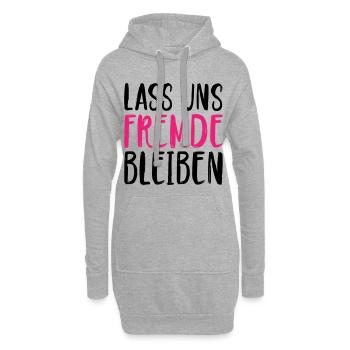 Lass uns Fremde bleiben - Hoodie-Kleid - Grau meliert - Vorne