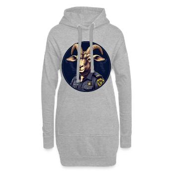 Policier Capricorne - Sweat-shirt à capuche long Femme - gris chiné - Devant