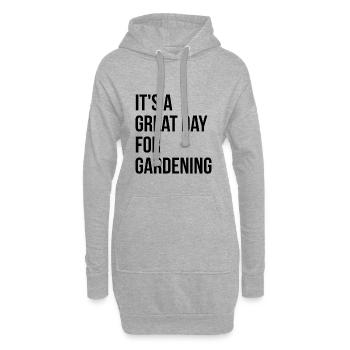 jardinage - Sweat-shirt à capuche long Femme - gris chiné - Devant