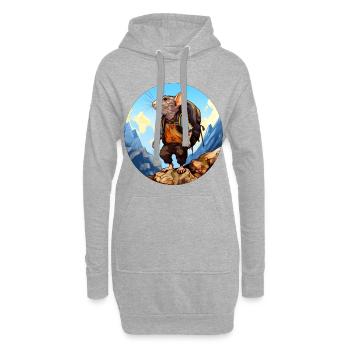 Rat Mountaineer / Rando Rats - Sweat-shirt à capuche long Femme - gris chiné - Devant