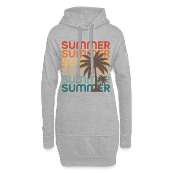 Ambiances rétro de coucher de soleil en été - Sweat-shirt à capuche long Femme - gris chiné - Devant