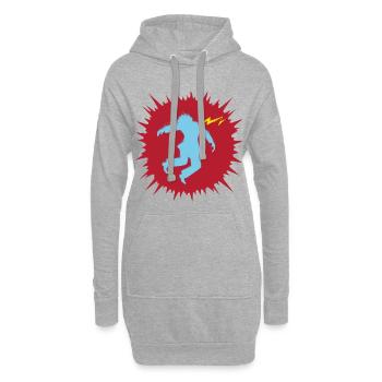 COUP DE FOUDRE – Geek & Science-Fiction - Hoodie-Kleid - Grau meliert - Vorne