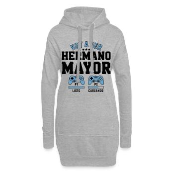 Ich werde ein großer Bruder sein - Hoodie-Kleid - Grau meliert - Vorne