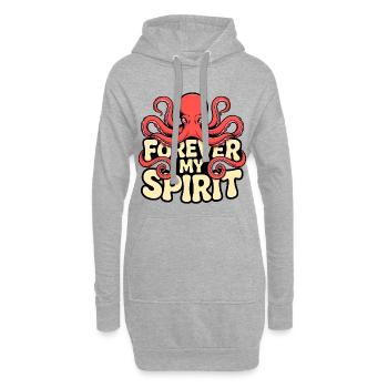 Vibrations de pieuvre - Sweat-shirt à capuche long Femme - gris chiné - Devant