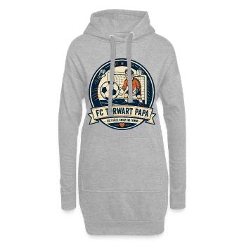 FC Torwart Papa - Hoodie-Kleid - Grau meliert - Vorne