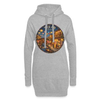 Hoi An Vietnam - Hoodie-Kleid - Grau meliert - Vorne