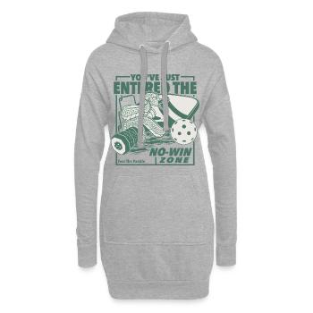 Pickleball - you've just entered the no-win zone.  - Hoodie-Kleid - Grau meliert - Vorne