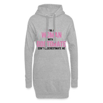 Phd Doktor Abschluss Spruch Geschenk - Hoodie-Kleid - Grau meliert - Vorne