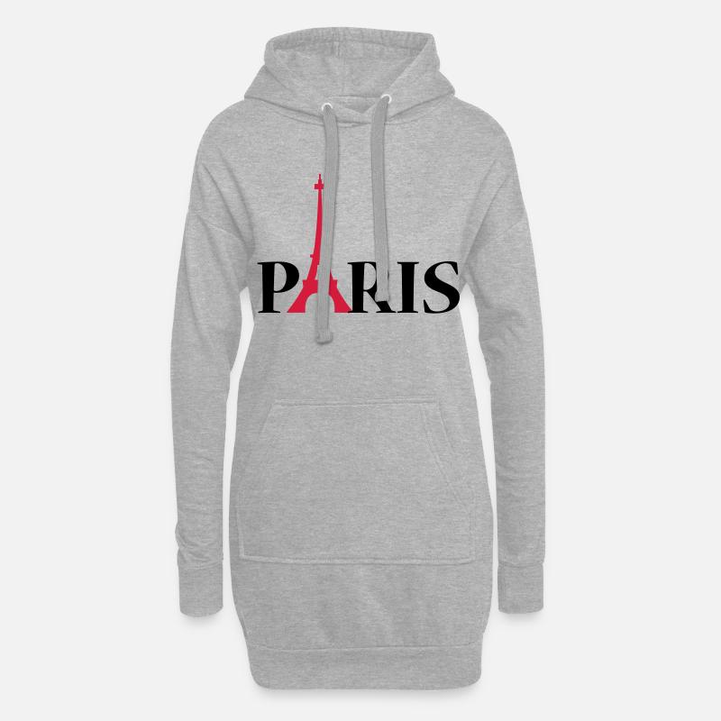 Paris Eiffeltoren / Eiffeltower / Tour Eiffel - Hoodie-Kleid - Grau meliert