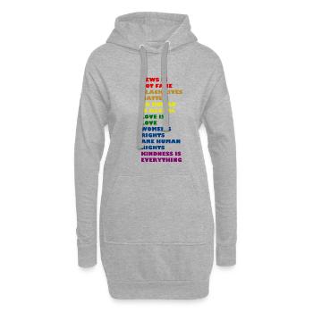 Gay Pride, la gentillesse est tout - Sweat-shirt à capuche long Femme - gris chiné - Devant