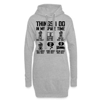 Disc Golf Spieler Disc Golf Disc Golf Spieler - Hoodie-Kleid - Grau meliert - Vorne