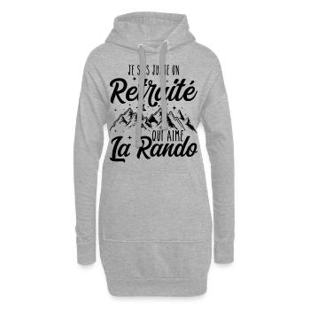 Nur ein Rentner, der das Wandern liebt, Ruhestand - Hoodie-Kleid - Grau meliert - Vorne