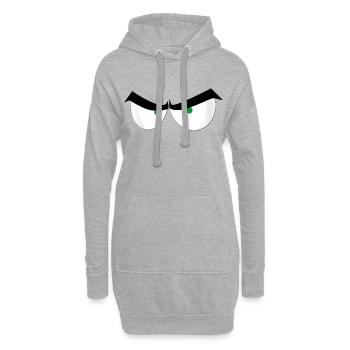 Angry Eyes - Sweat-shirt à capuche long Femme - gris chiné - Devant