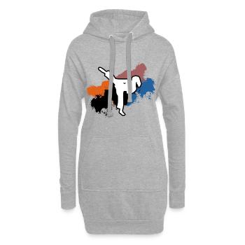 Femme Karaté Temps Libre Cadeau Karatéka Sport - Sweat-shirt à capuche long Femme - gris chiné - Devant